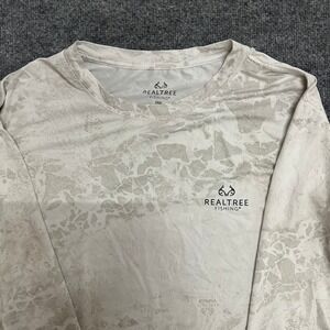 Realtree Fishing Shirt Mens XXXL Tan Camo Performance Long Sleeve Athletic Mesh